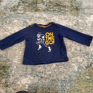 Navy Long Sleeve Football Shirt 12-18 mos